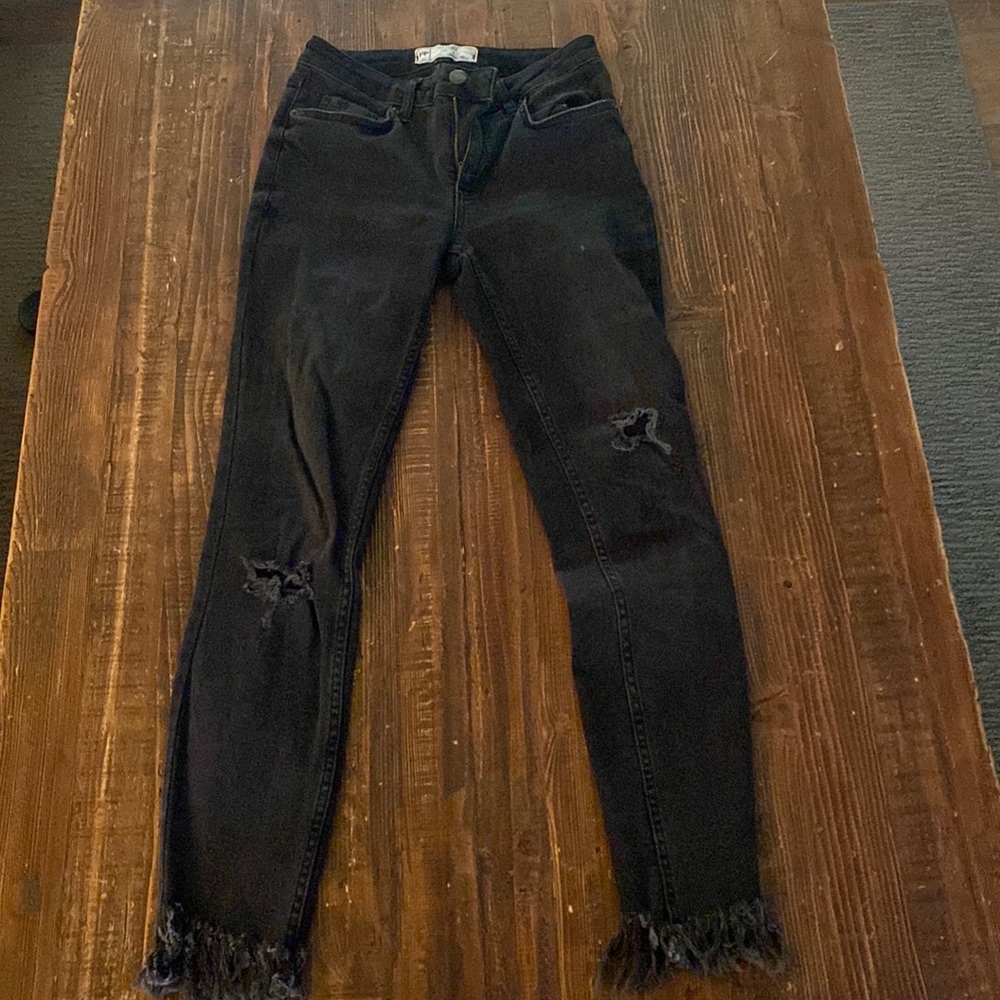 Free People Black Skinny Jeans
